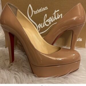 Christian Louboutin Nude Patent Leather Heels